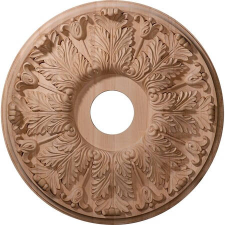 Ekena Millwork Carved Florentine Ceiling Medallion, Cherry (Fits Canopies up to 6 3/4"), 20"OD x 3 7/8"ID x 1 3/4"P CMW20FLCH